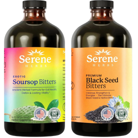 Serene Herbs Soursop Bitters & Black Seed Bundle | Digestive Support