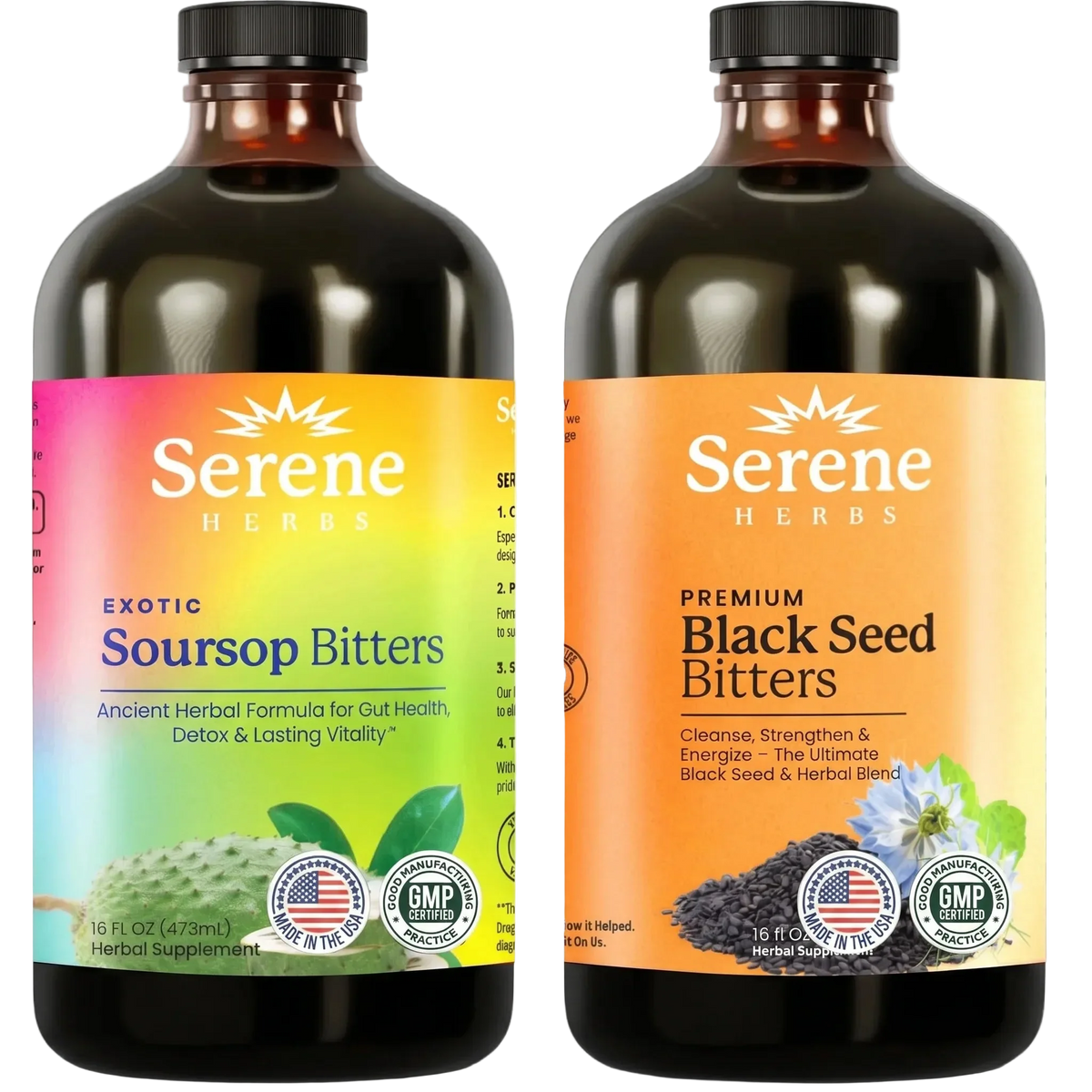 Serene Herbs Soursop Bitters & Black Seed Bundle | Digestive Support