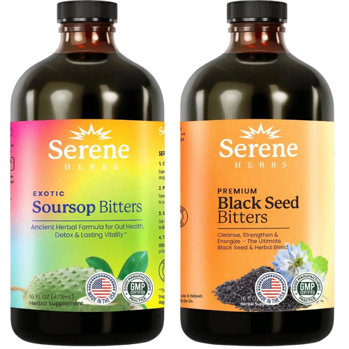 Serene Herbs Soursop Bitters & Black Seed Bundle | Digestive Support